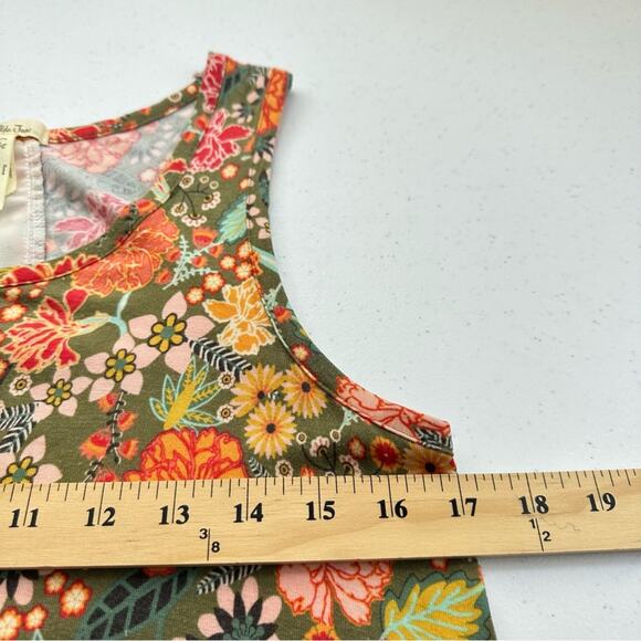 MATILDA JANE Women’s Sleeveless Layered Casual Floral Green Tank Flowy Sz Small - Picture 15 of 16